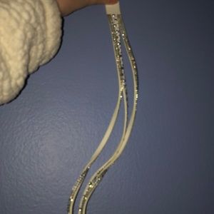 white bedazzled 2 wrap bracelet